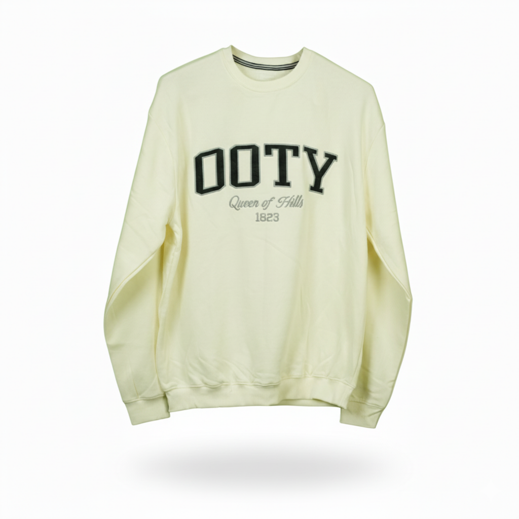 INDORA Unisex Cotton Sweatshirt – Ooty Edition | Oversized Streetwear