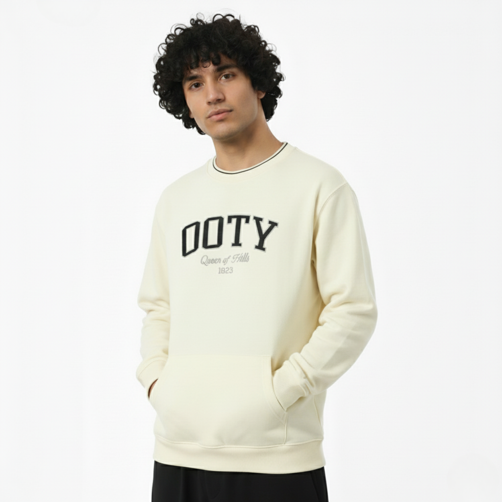 INDORA Unisex Cotton Sweatshirt – Ooty Edition | Oversized Streetwear