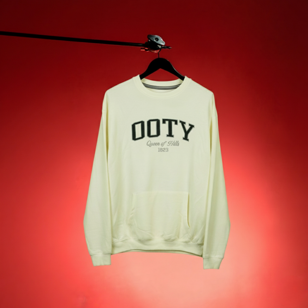 INDORA Unisex Cotton Sweatshirt – Ooty Edition | Oversized Streetwear