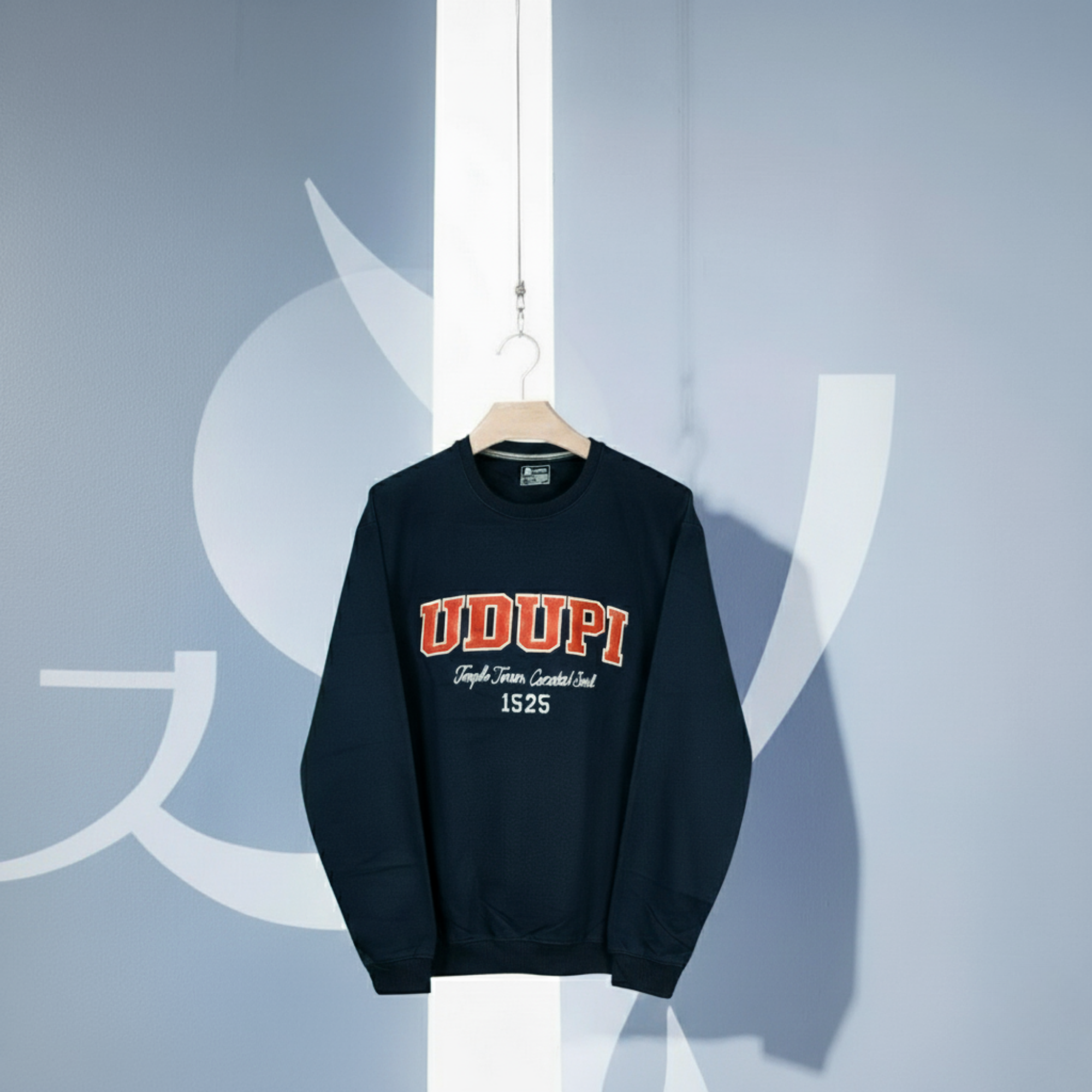 INDORA Unisex Cotton Sweatshirt – Udupi Edition Streetwear Blue